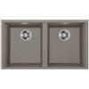 Elleci Lavello Elleci Incasso 2 vasche 76x43,5 Integra 350 Keratek Plus Grigio Dove Grey LKQ35093BIN