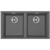 Elleci Lavello Elleci Incasso 2 vasche 76x43,5 Integra 350 Keratek Plus Grigio Dark Grey LKQ35099BIN