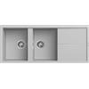 Elleci Lavello Elleci Incasso 2 vasche 116x50 Unico 500 Keratek Plus Grigio Light Grey LKU50097