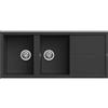 Elleci Lavello 116x50cm nero con 2 vasche | Elleci Unico 500 LKU50086