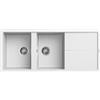 Elleci Lavello Elleci Incasso 2 vasche 116x50 Unico 500 Keratek Plus White Bianco Assoluto LKU50096