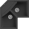 Elleci Lavello Angolare Elleci da incasso Unico Corner Granitek Nero LGUCOR40