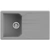 Quareco Lavello 1 vasca con gocciolatoio 86x50 cm grigio Prime 861 QLP861GR