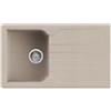 Quareco Lavello cucina da incasso 1 vasca con gocciolatoio 86x50 cm avena Prime 861 QLP861AV
