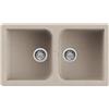 Quareco Lavello incasso 2 vasche 86x50 Granito Avena Prime 862 QLP862AV