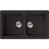 Elleci Lavello Elleci Incasso 2 vasche 86×50 Venice 450 Granitek Nero LGN45040