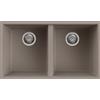 Elleci Lavello Elleci Incasso 2 vasche 76x43,5 Quadra 350 Sottotop Keratek Plus Dove LKQ35089BSO