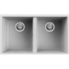Elleci Lavello Elleci Incasso 2 vasche 76x43,5 Quadra 350 Sottotop Granitek Nuvola LMQ35079BSO