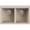 Elleci Lavello Elleci Incasso 2 vasche 79x50 Quadra 350 Keratek Plus Champagne LKQ35095