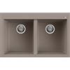 Elleci Lavello Elleci Incasso 2 vasche 79x50 Quadra 350 Keratek Plus Dove LKQ35089