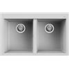 Elleci Lavello Elleci Incasso 2 vasche 79x50 Quadra 350 Granitek Nuvola LMQ35079