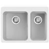 Elleci Lavello 2 vasche da 70x53 cm in granitek bianco - Fox 330 LGF33068BTP