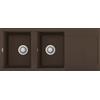 Elleci Lavello Elleci Incasso 2 vasche 116x50 Easy 500 Granitek Espresso Marrone LGY50078