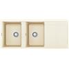 Elleci Lavello Elleci Incasso 2 vasche 116x50 Easy 500 Granitek Bianco Antico LGY50062