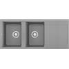 Elleci Lavello Elleci Incasso 2 vasche 116x50 Easy 500 Granitek Grigio Cemento LGY50048