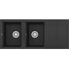 Elleci Lavello Elleci Incasso 2 vasche 116x50 Easy 500 Granitek Nero LGY50040