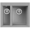Elleci Lavello Elleci Incasso 2 vasche 59x50 Quadra 150 Keratek Plus Grigio Light Grey LKQ15097