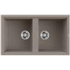 Elleci Lavello cucina 2 vasche 86x51 cm in Keratek Plus Grigio Dove Grey | Elleci Best 450 LKB45093
