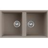 Elleci Lavello cucina 2 vasche 83,6x48,8 cm sottotop in Keratek Plus Dove| Elleci Best 450 LKB45089BSO