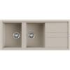 Elleci Lavello cucina 2 vasche 116x51 cm da incasso in Keratek Plus Champagne | Elleci Best 500 LKB50095