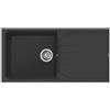 Elleci Lavello Elleci Incasso 1 vasca 100x50 Ego 480 Granitek Nero LGE48040