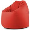 extroitaly Pouf mod.Tera (Rosso) Poltrona Morbida Ecopelle 78x78 H.93 cm Sfoderabile Riempita Con Sfere Di Polistirolo Adattabile Ad Ogni Seduta