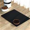 Hearda Tappetino Ciotola Cane Assorbente, Tappetino per Cane Cibo Tappetini Sottociotola per Cani Tappetino Antiscivolo Ciotole Gatto Tappetino sotto Ciotola Cani (30x40cm,Nero B)