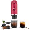 RECAFIMIL Macchina Espresso Portatile Elettrico Ricaricabile 12V Riscaldamento On-Click Macchina Caffettiera Automatica Compatibile con NS Capsule e Caffè Macinato per Campeggio Viaggi Casa (Rosso)