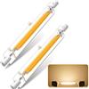 FDHVCB Lampadine Led R7s 78mm,Bianco Caldo 2700k 1000lm, 10W Lampadina R7S LED 78mm Slim per Illuminazione Interna, quivalente Alogena R7S 100W, 2pcs