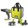 RYOBI - TRAPANO AVVITATORE CON PERCUSSIONE 18V (1x 4.0Ah e 1x 2.0Ah) A BATTERIA