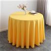 Highdi Tovaglia Rotonda Antimacchia, Hotel Banchetto Tovaglia Lavabile Tovaglie da Tavola Poliestere Tavolo Gonna per Giardino Matrimonio Festa Decorazione (220cm,Oro)