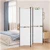 Homgoday Divisorio a 3 Pannelli Bianco 150x180 cm in Tessuto, Divisorio per Ambienti Paravento da Interno Separé Divisorio Pannelli Divisori per Interni Casa