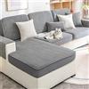 BXFUL Copriseduta Divano Elasticizzato Ciniglia, Fodera per Cuscino Elasticità del Divano, Antiscivolo Protezione del Cuscino Sedile del Divano (70x80cm,Grigio)