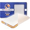 Not Swiss Cheese Cuscino Dunlop, 100% schiuma di lattice di media durezza, misura queen size, 70 x 40 cm, 14 cm di altezza per un comfort di supporto e sollievo dalla pressione. Conveniente, dura
