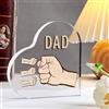 Regalo per il giorno delle nozze per la figlia dal papà alla sposa, regalo dal padre alla figlia, giorno delle nozze per sempre, targa a LED in acrilico con collana per la