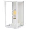 damastoreitalia Applique lanterna da Parete IP44 E27, Lampada Esterna in Alluminio, Illuminazione per Ingresso, Vialetti, Patii (Bianco - Lanterna)