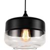 Mengjay Lampada a Sospensione Vintage Luce Pendente Retro Paralume Glass Lampadario Industrial Luce di Soffitto E27 Per Cucina Sala/Tavolo da Pranzo Loft Camera da Letto Caffè Bar/Ø25 cm