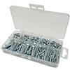 Merriway BH06570 Assortimento di bulloni a testa esagonale BZP e dadi esagonali in una custodia a 10 scomparti, 76 pezzi, multicolore, set di 2