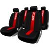 Sparco Set coprisedili universali auto sparco spc1011 anteriori e posteriori rossi