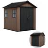 Keter Casetta da giardino keter newton+ 757/775 in resina marrone doppia opzione montaggio 230x223,8x246 cm