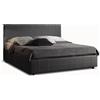 Veradea Letto pegaso - ecopelle, nero, matrimoniale plus
