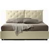 Veradea Letto corona - ecopelle, beige, piazza e mezza plus