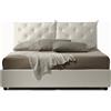 Veradea Letto corona - ecopelle, bianco, piazza e mezza