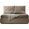 Veradea Letto corona - ecopelle, tortora, matrimoniale