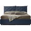 Veradea Letto corona - ecopelle, blu, piazza e mezza plus