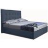 Veradea Letto fenice - ecopelle, blu, singolo plus