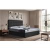 Veradea Letto fenice - ecopelle, nero, piazza e mezza plus