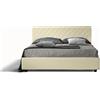 Veradea Letto orione - ecopelle, beige, piazza e mezza