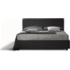 Veradea Letto orione - ecopelle, nero, matrimoniale