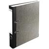 Exacompta - Cod. 9044B - 1 Raccoglitore a leva PREM'TOUCH® con anelli a D - Dorso 50mm in balacron nero - Carta marmorizzata grigio - Formato esterno 29x32cm per A4